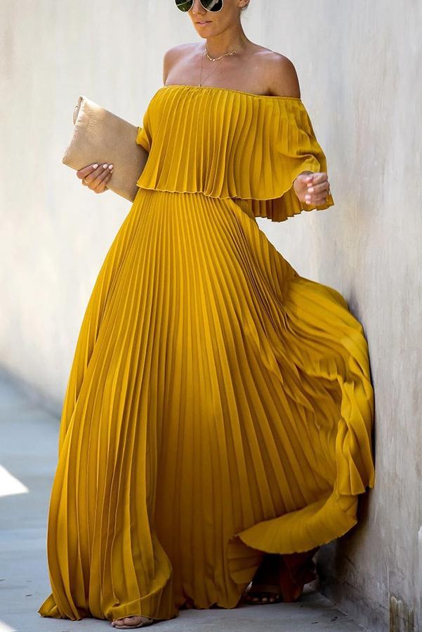 Léonore | Robe longue volantée à volants