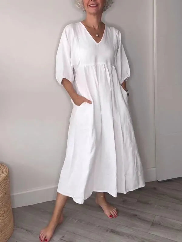 Odile | Robe blanche pour femme