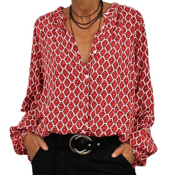 Alex | Blouse Élégante Imprimée
