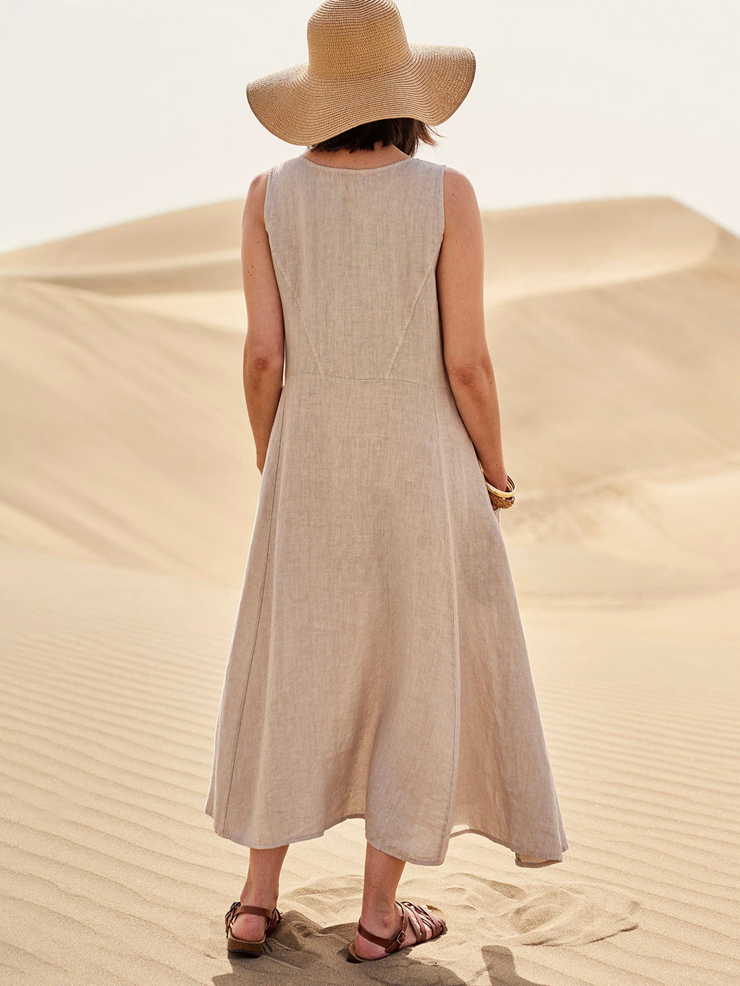 Mélanie | Robe en coton avec poches