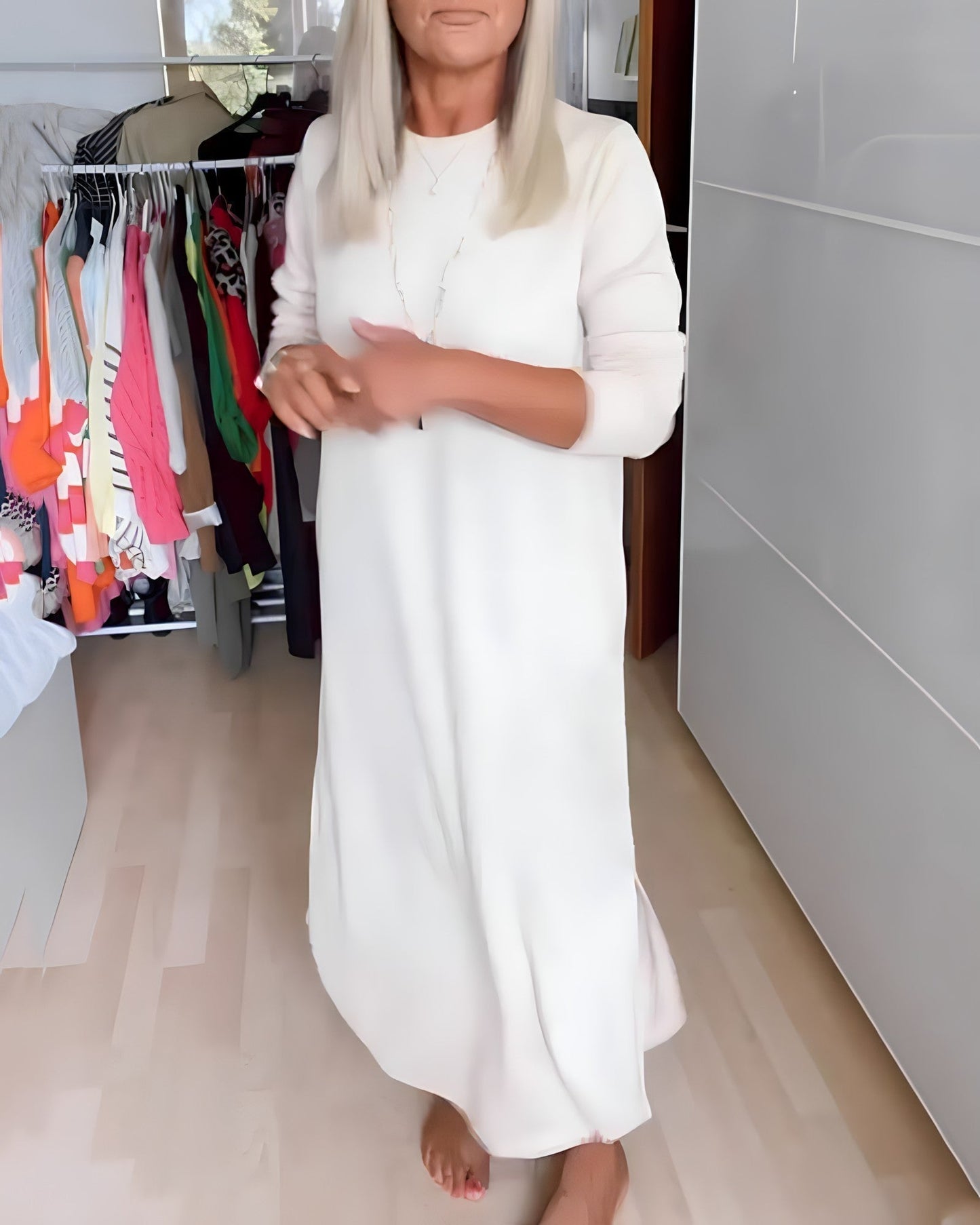 Gigi | Robe à col rond et coupe décontractée