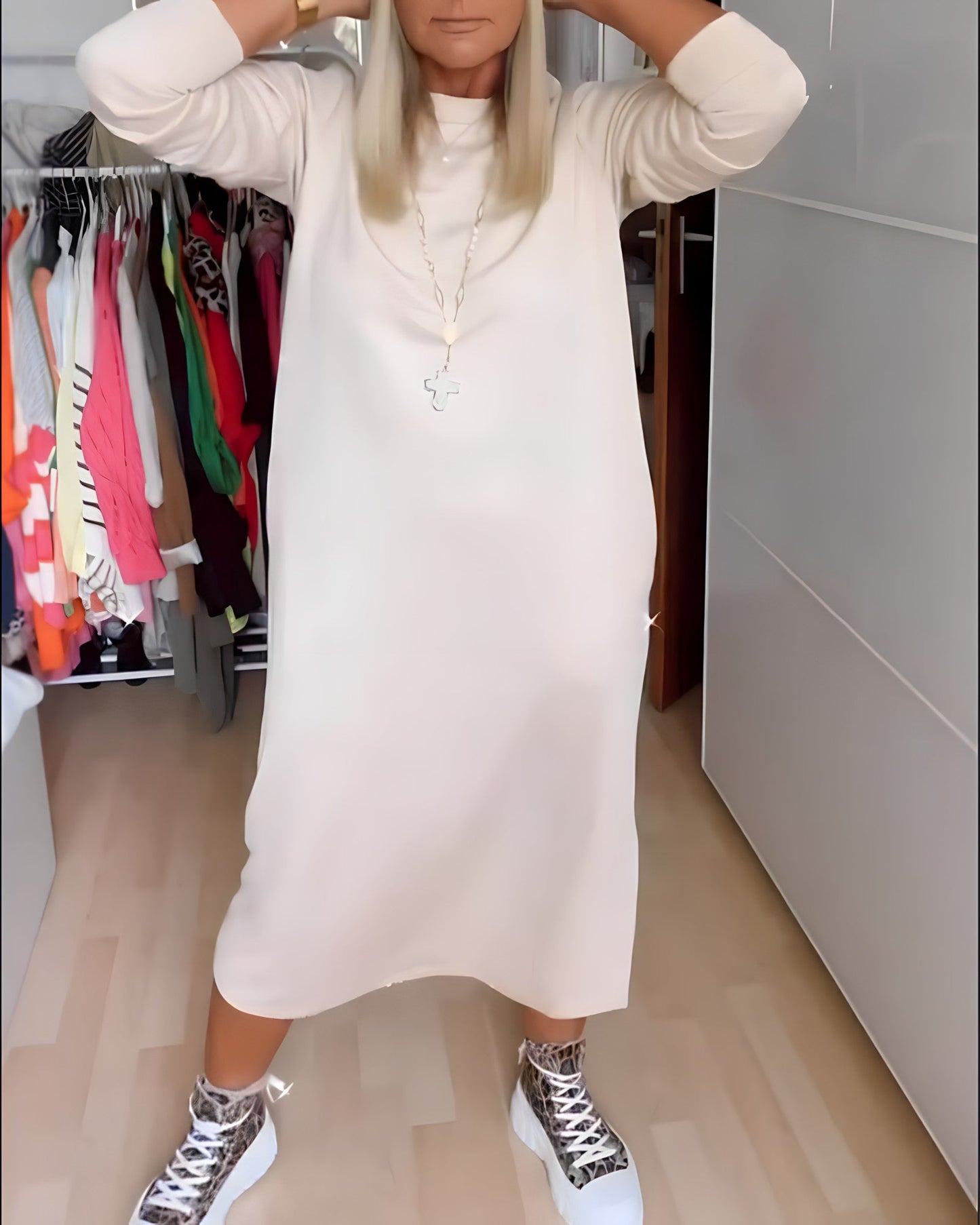 Gigi | Robe à col rond et coupe décontractée