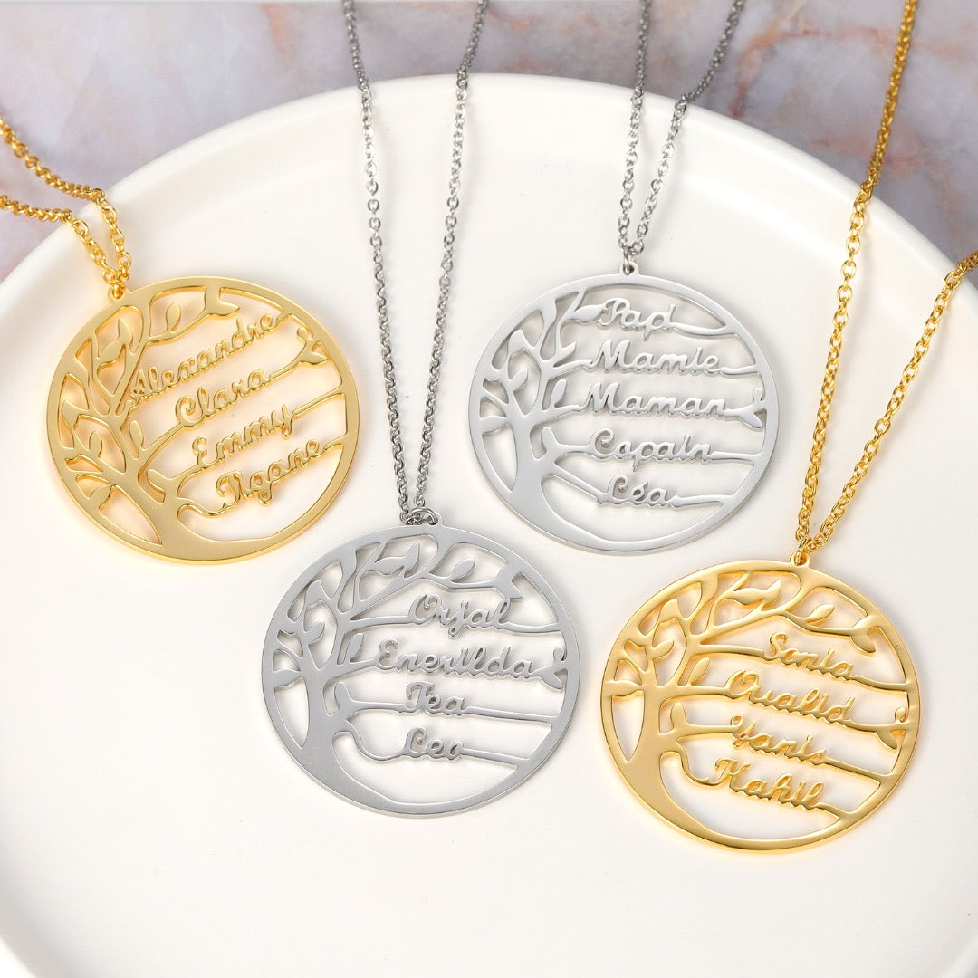ArbreDeFamille | Collier d'arbre de famille pour vos proches