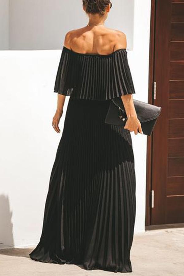 Léonore | Robe longue volantée à volants