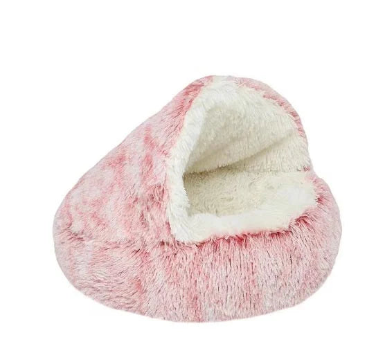 CozyLit | lit rond chauffant en peluche pour animaux de compagnie