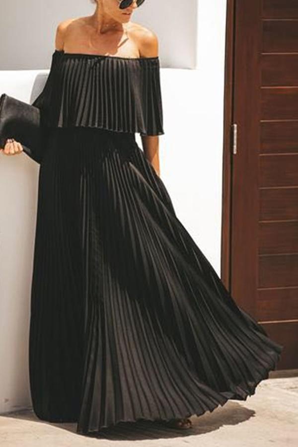 Léonore | Robe longue volantée à volants