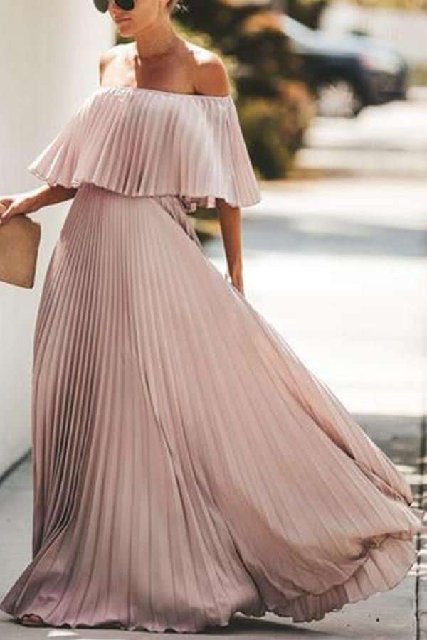 Léonore | Robe longue volantée à volants