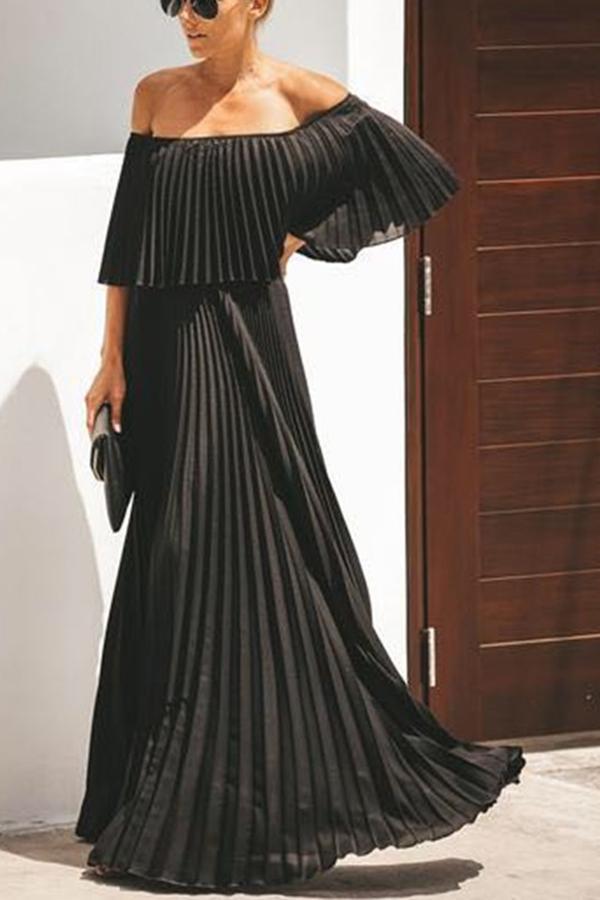 Léonore | Robe longue volantée à volants