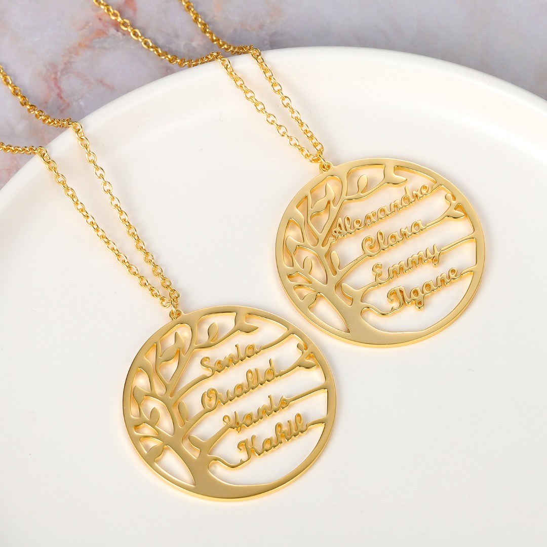 ArbreDeFamille | Collier d'arbre de famille pour vos proches