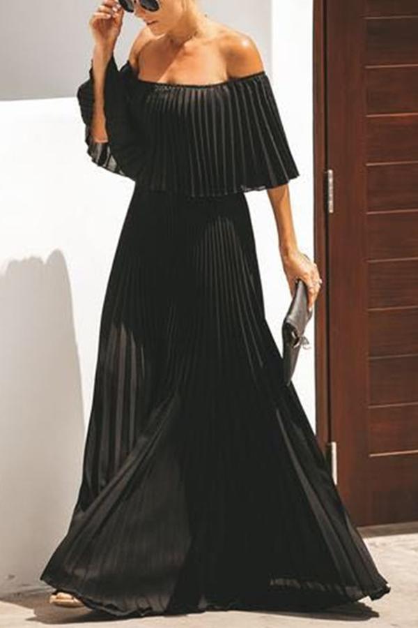 Léonore | Robe longue volantée à volants