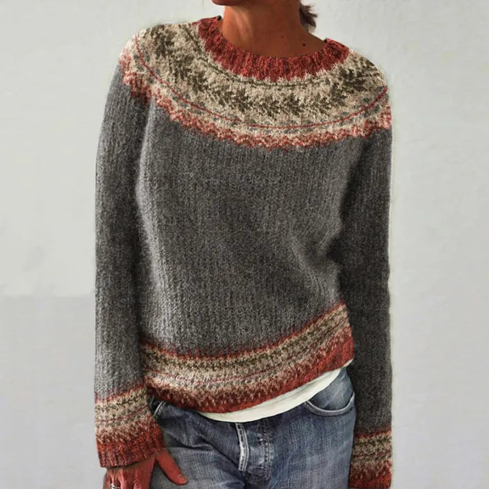 Pull tricoté islandais vintage