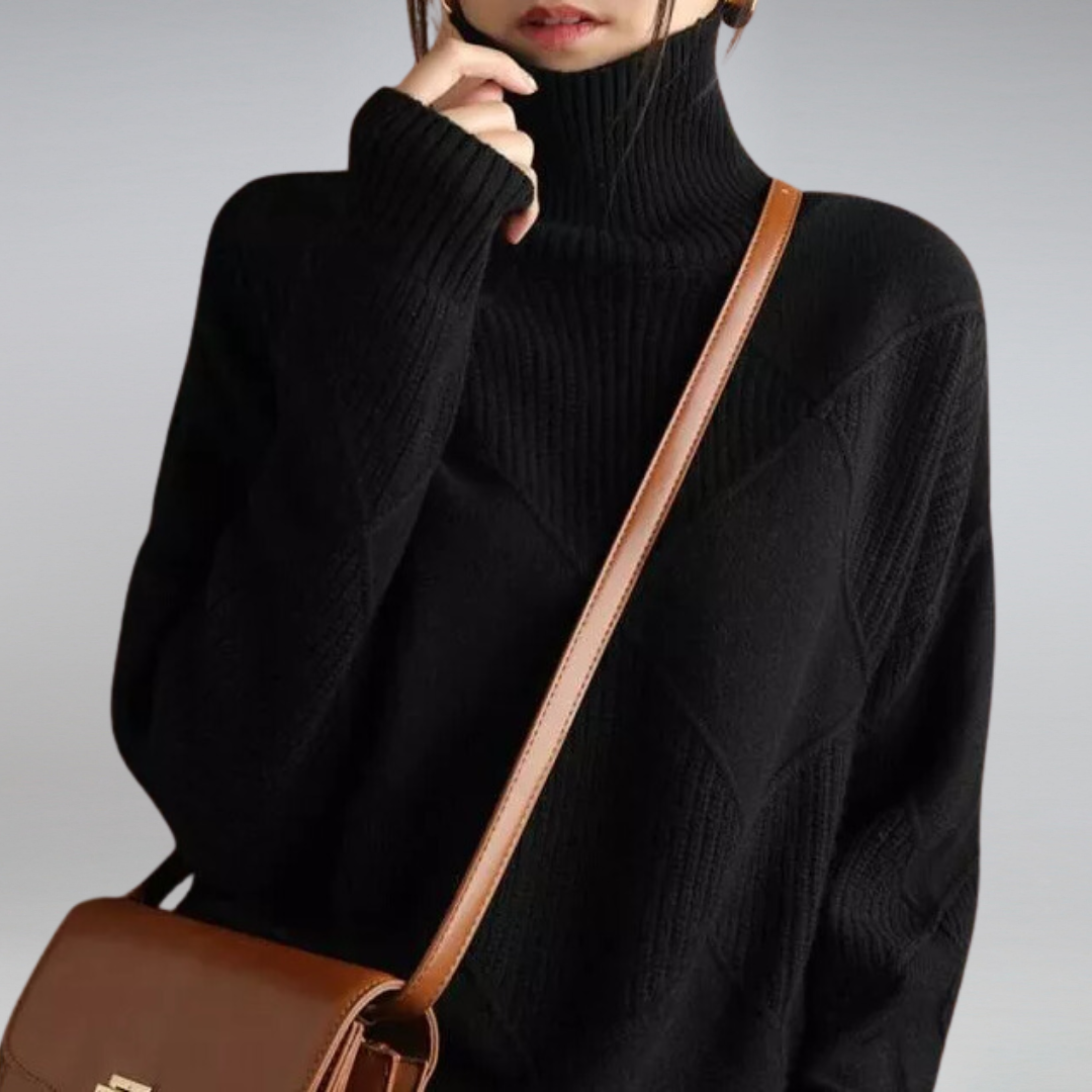 Catherine | Pull à col roulé luxueux