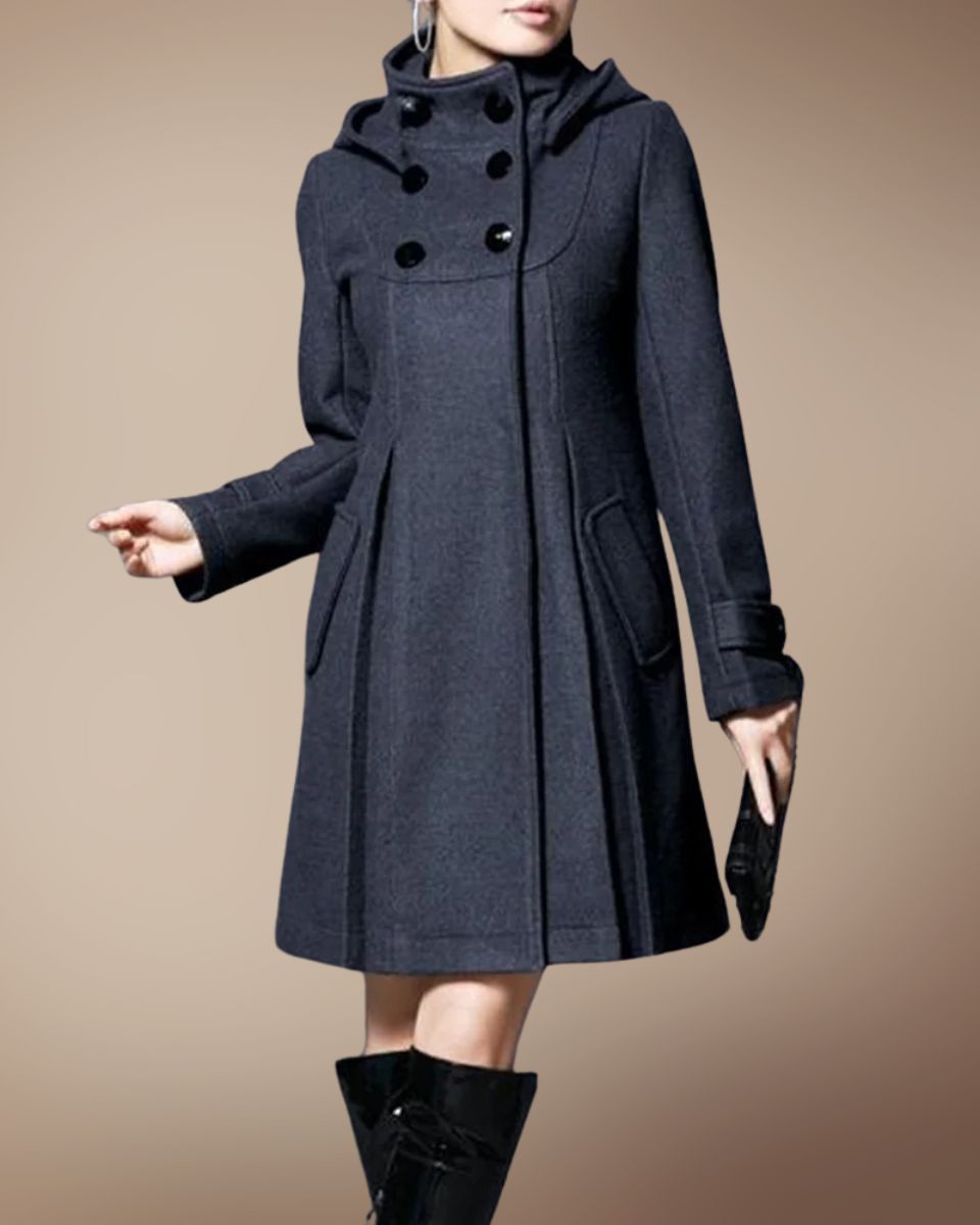 Brigitte | Manteau de longueur moyenne à double boutonnage