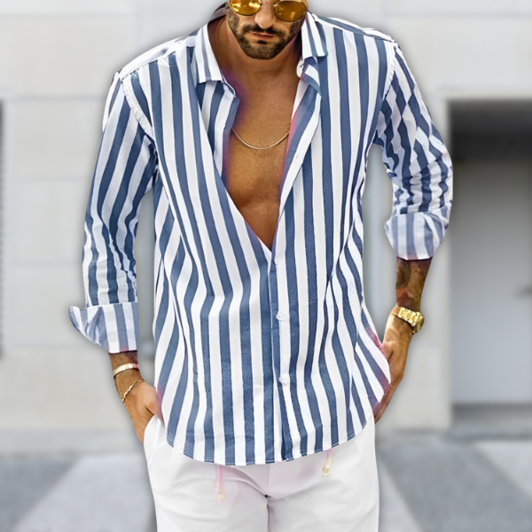 Maxime - Chemise classique rayée pour hommes