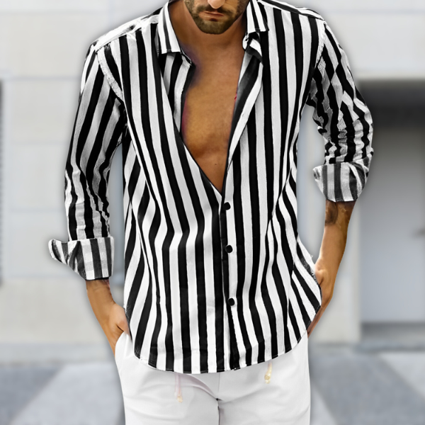 Maxime - Chemise classique rayée pour hommes