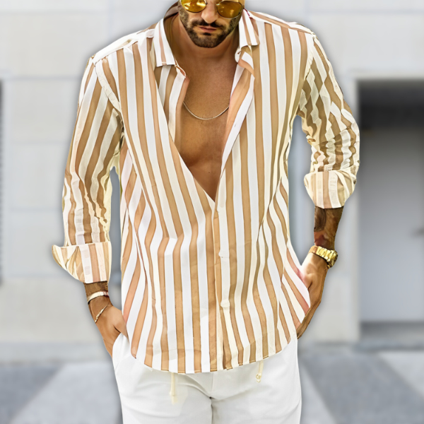 Maxime - Chemise classique rayée pour hommes