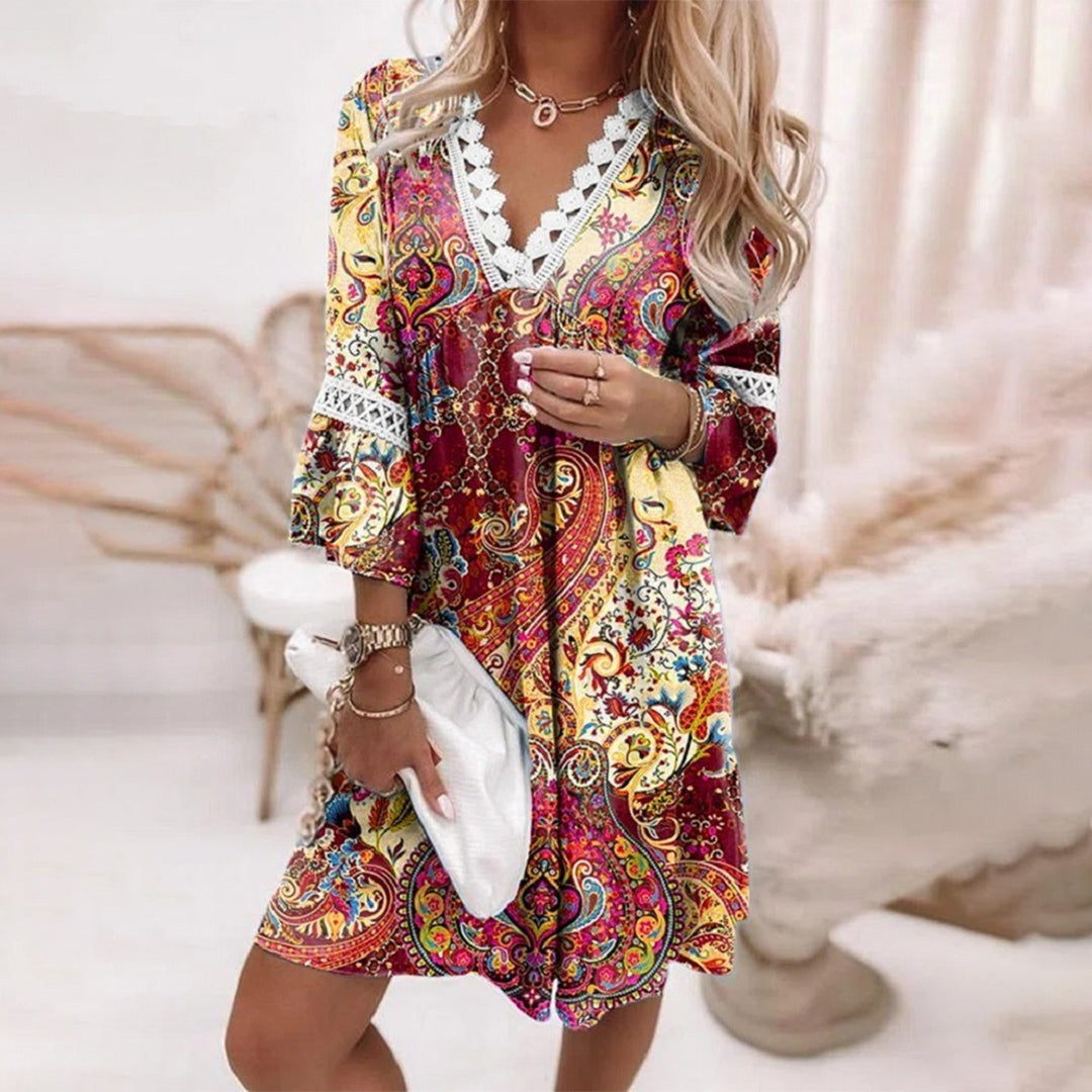 Louise | Robe ample imprimée élégante