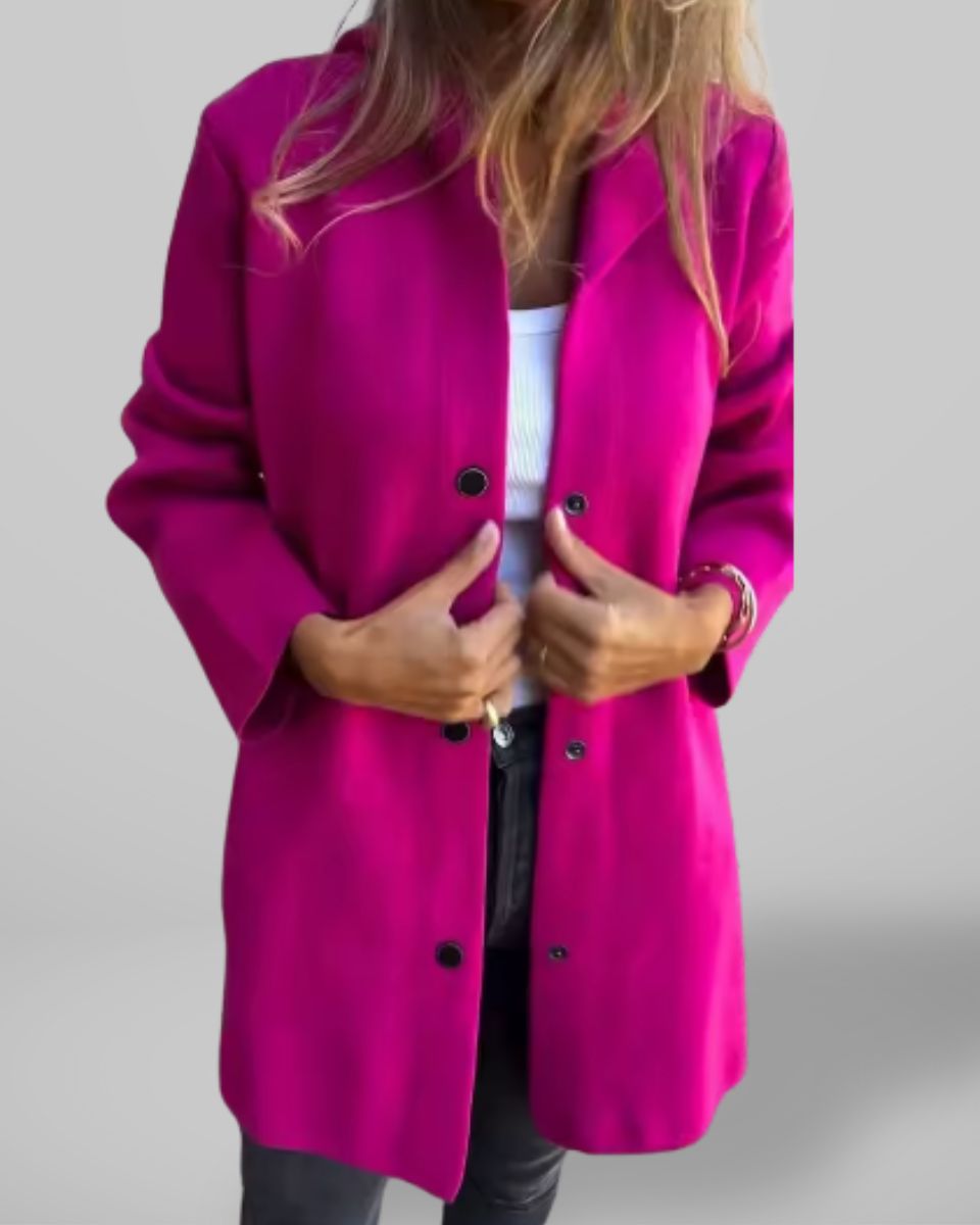 Elisa | Blazer décontracté à simple boutonnage avec capuche