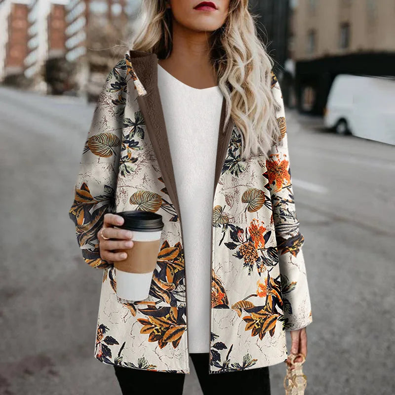Adelia | Veste d'hiver à imprimé floral