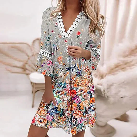 Louise | Robe ample imprimée élégante