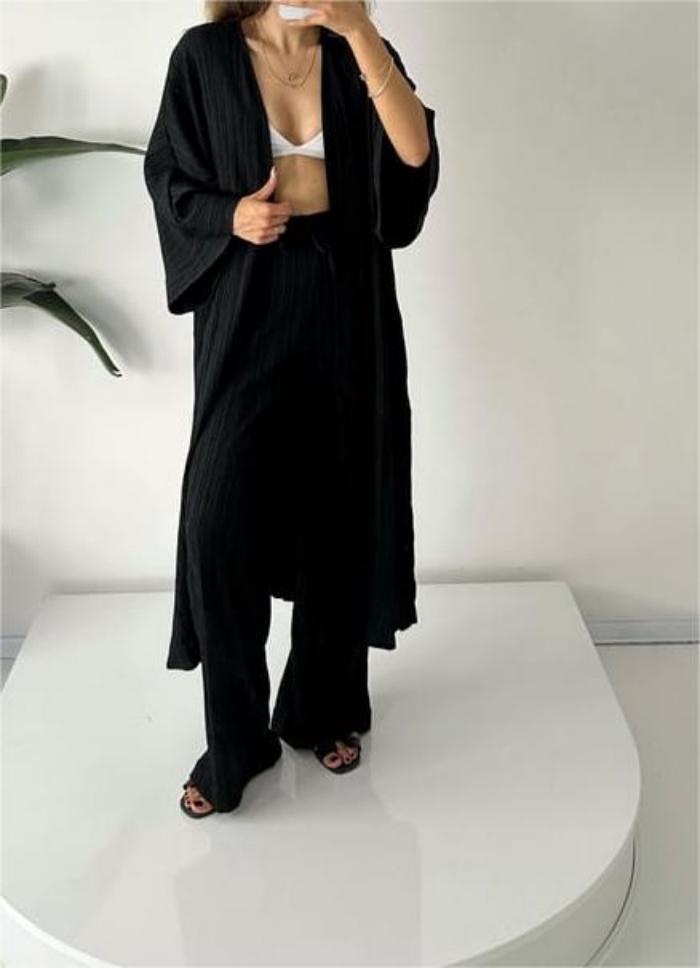 Magalie | Ensemble cardigan et pantalon décontracté