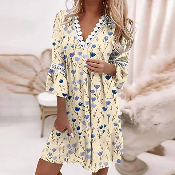 Louise | Robe ample imprimée élégante