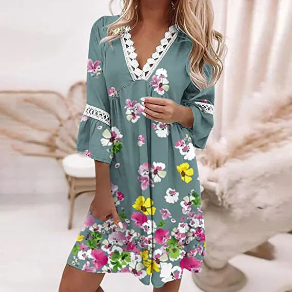 Louise | Robe ample imprimée élégante