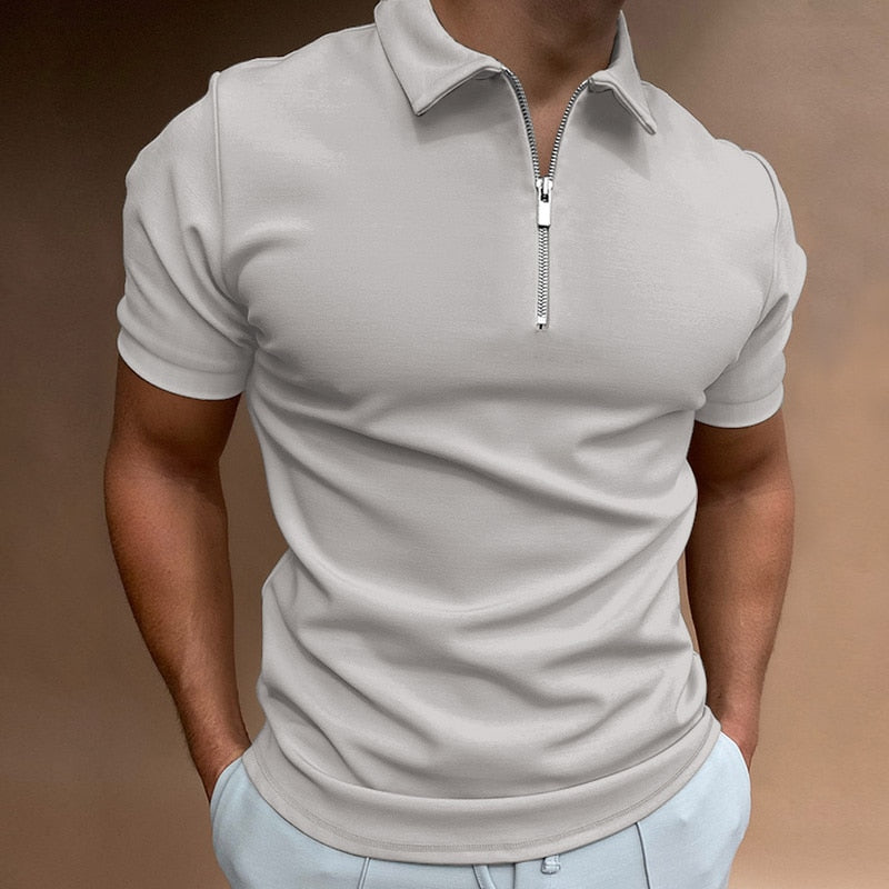 Polo zippé Cesar (50% DE RÉDUCTION)