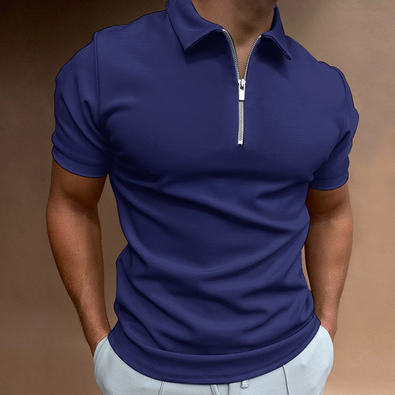 Polo zippé Cesar (50% DE RÉDUCTION)
