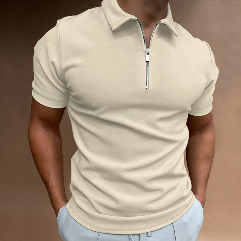Polo zippé Cesar (50% DE RÉDUCTION)