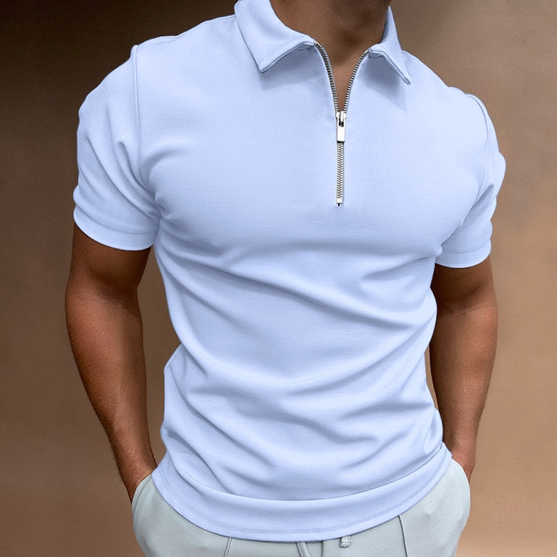 Polo zippé Cesar (50% DE RÉDUCTION)