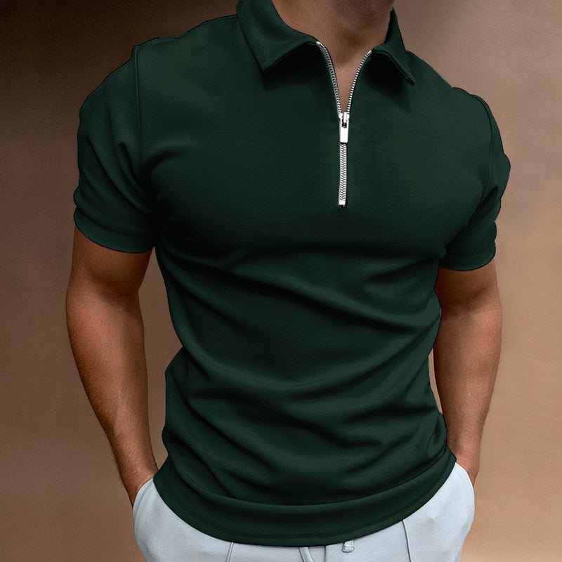 Polo zippé Cesar (50% DE RÉDUCTION)