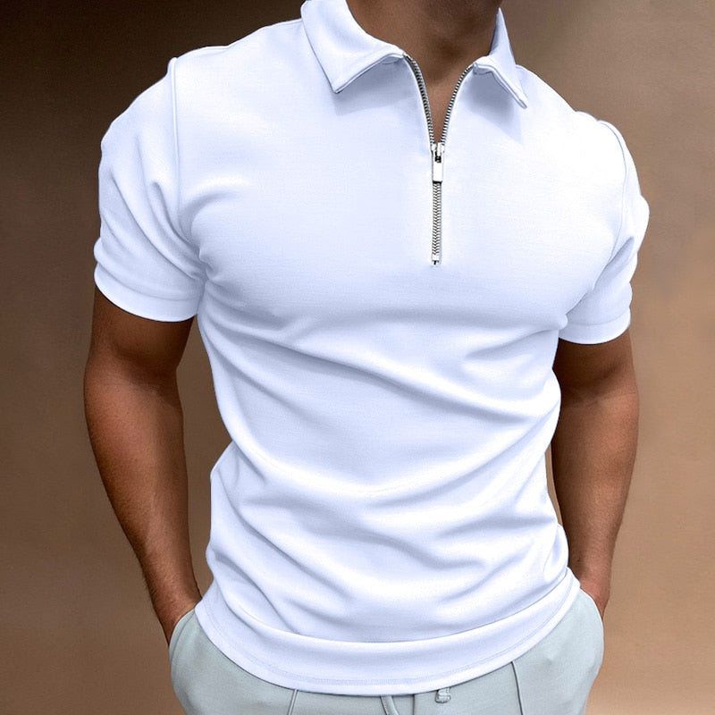Polo zippé Cesar (50% DE RÉDUCTION)