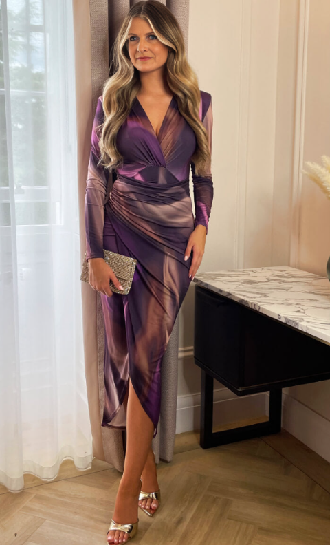OLIVIA | CHIQUE ROBE MIDI (+ BOUCLES D'OREILLES GRATUITES)
