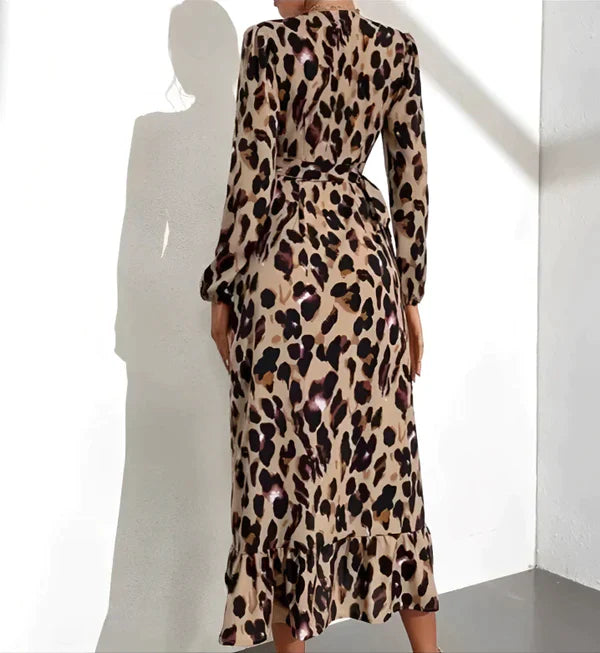 Catherine | Robe élégante pour femme avec motif léopard