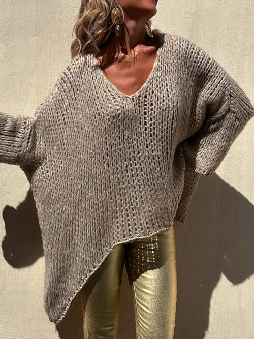 Arielle | Pull en tricot à rayures avec bordures amples