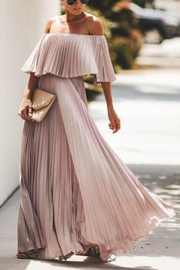 Léonore | Robe longue volantée à volants