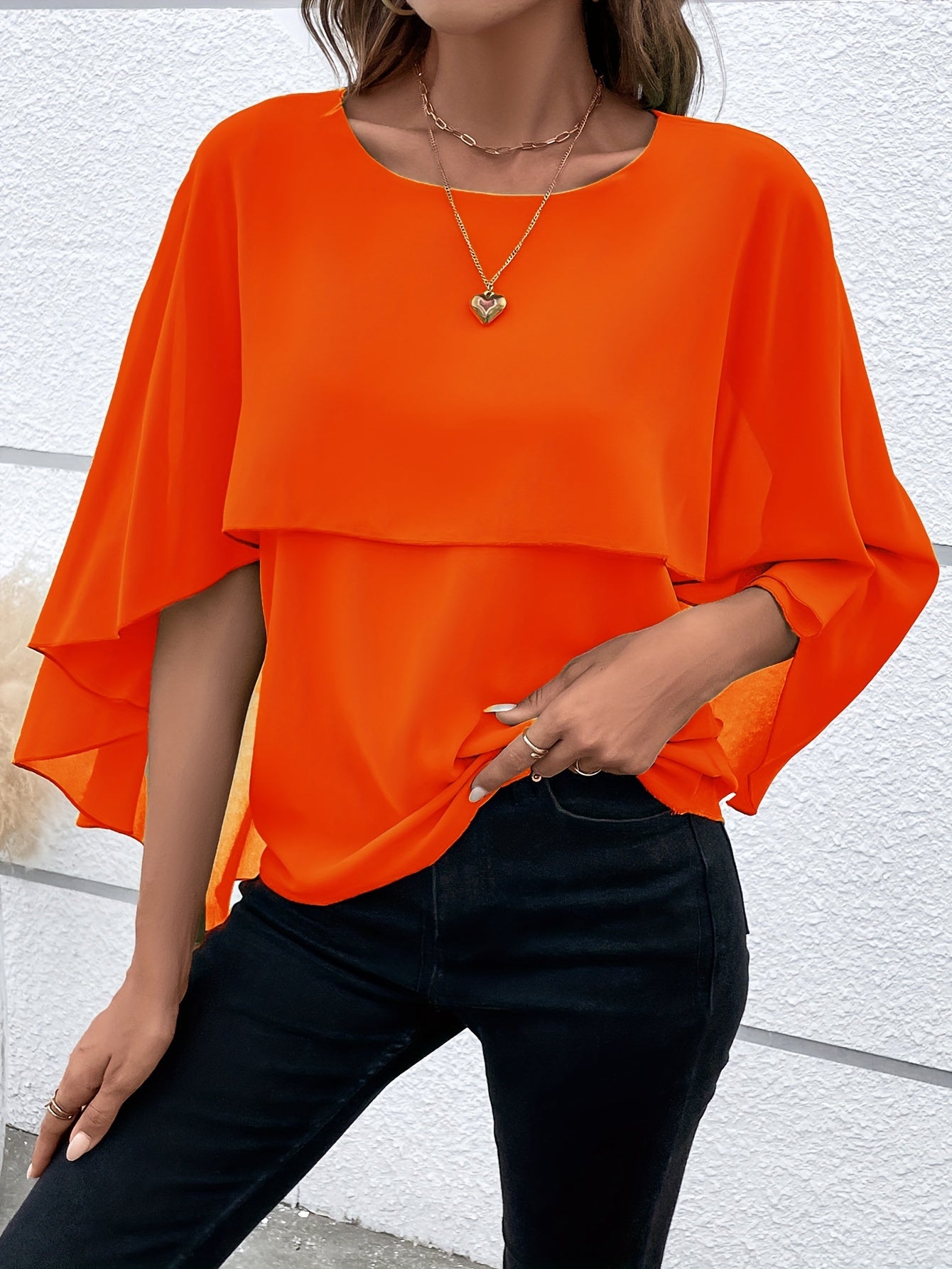 Beatrice | Blouse élégante à couches solides