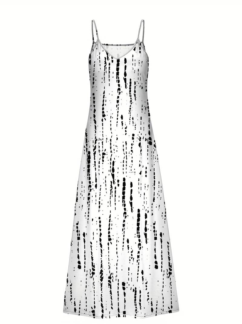 Océane | Dye Robe spaghetti rayée