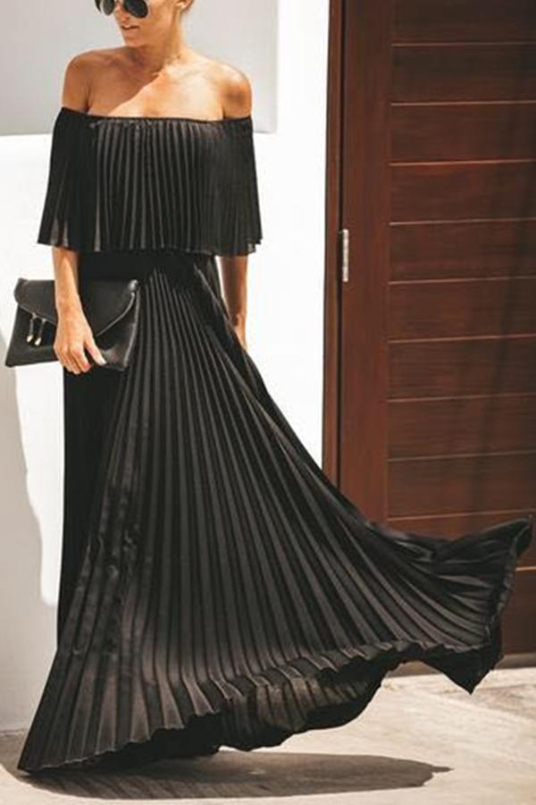 Léonore | Robe longue volantée à volants