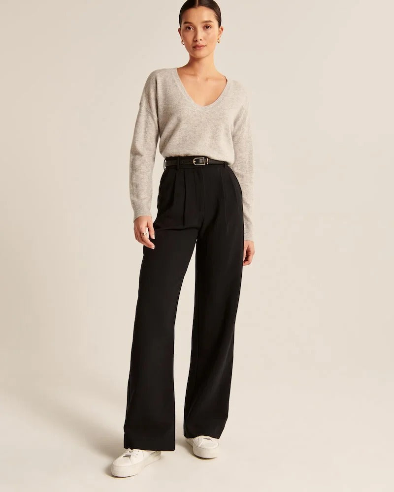 Valérie | Pantalon tailleur à jambe large
