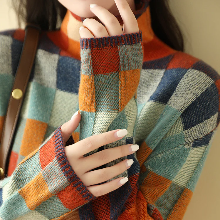 Mélodie | Col roulé patchwork