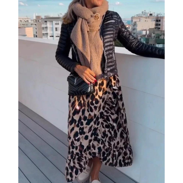 Catherine | Robe élégante pour femme avec motif léopard