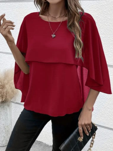 Beatrice | Blouse élégante à couches solides