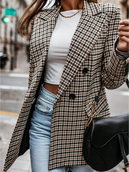 Yvonne | Blazer à carreaux élégant pour femmes