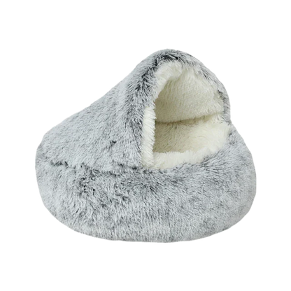 CozyLit™ | lit rond chauffant en peluche pour animaux de compagnie