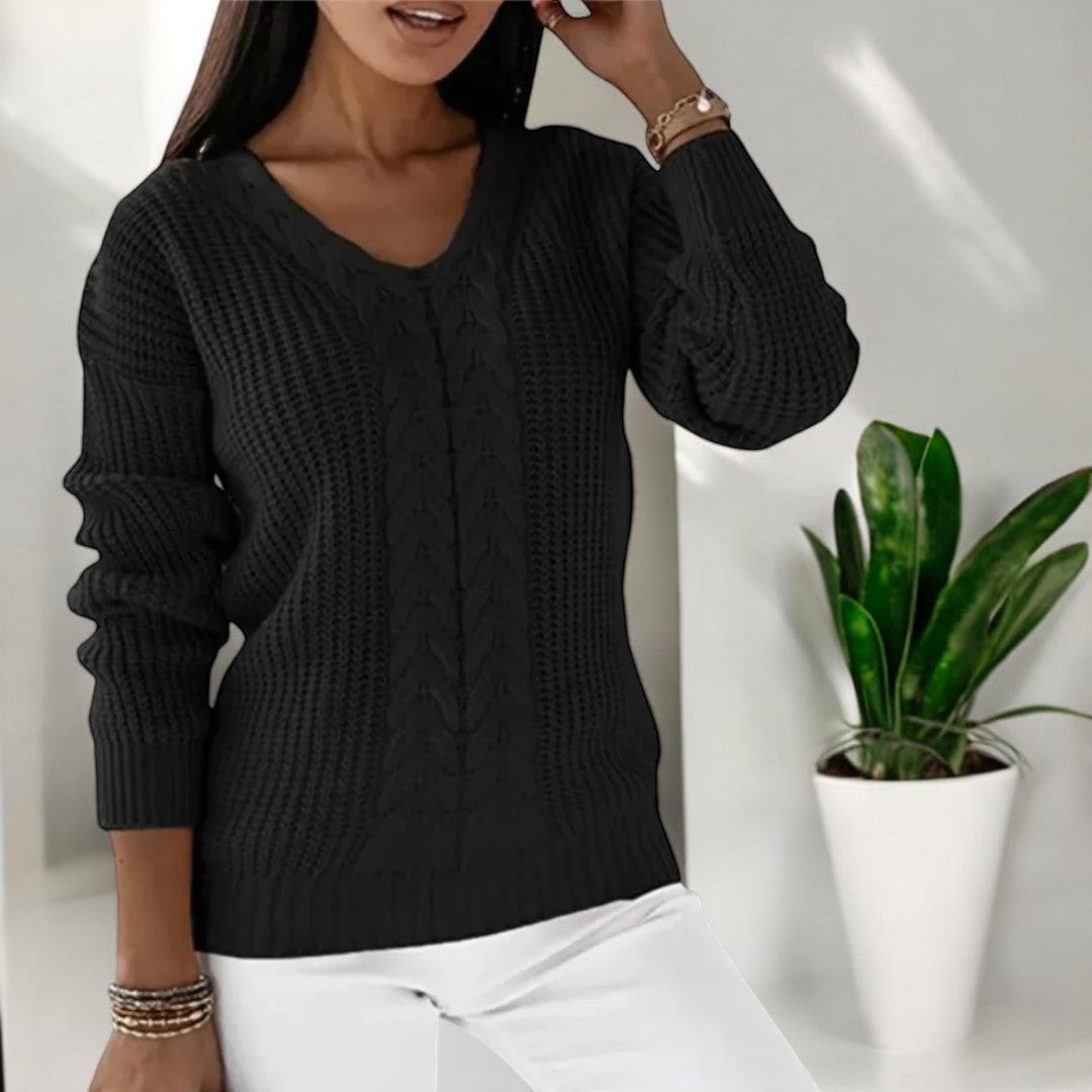 Elin™ |  Pull classique en maille torsadée