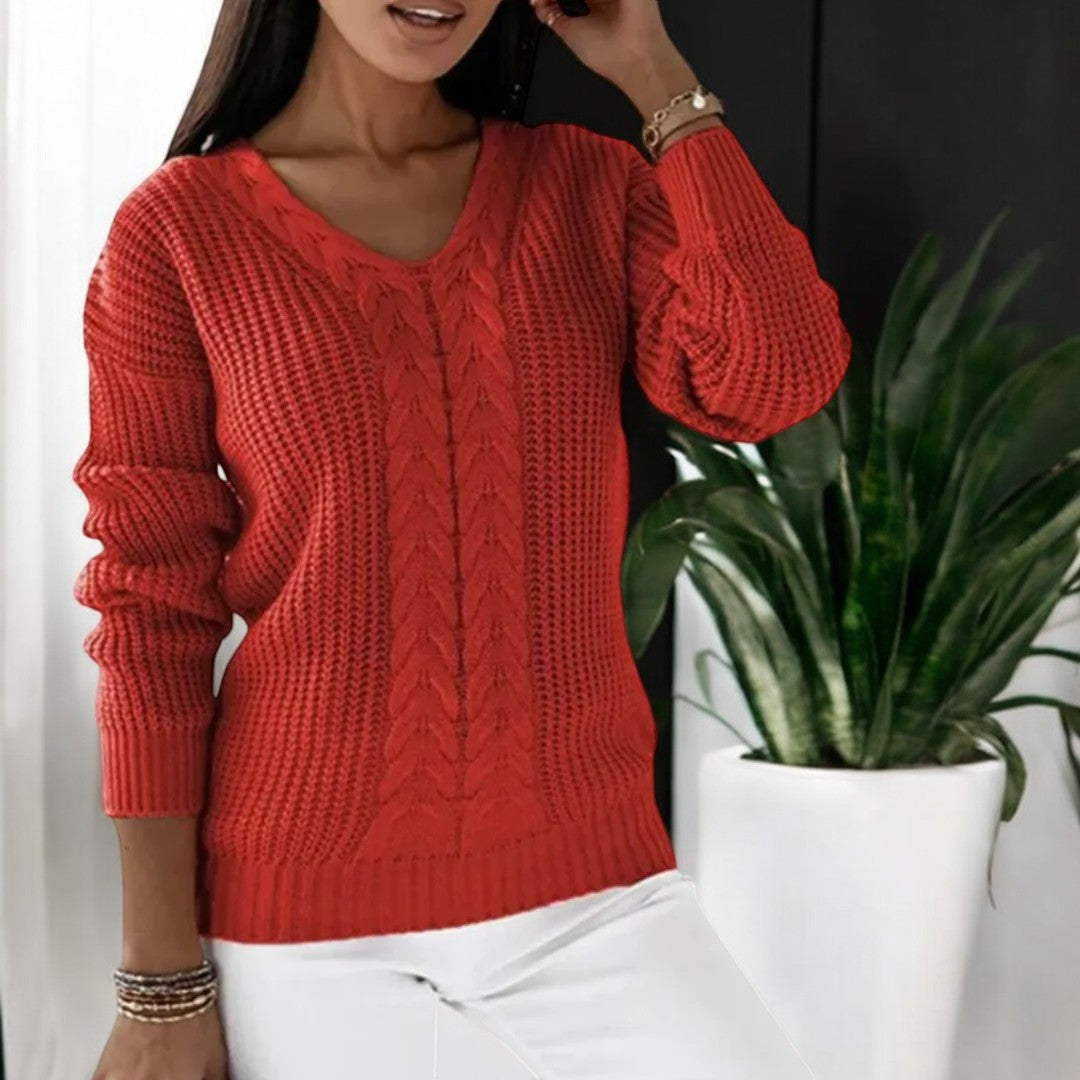 Elin™ |  Pull classique en maille torsadée