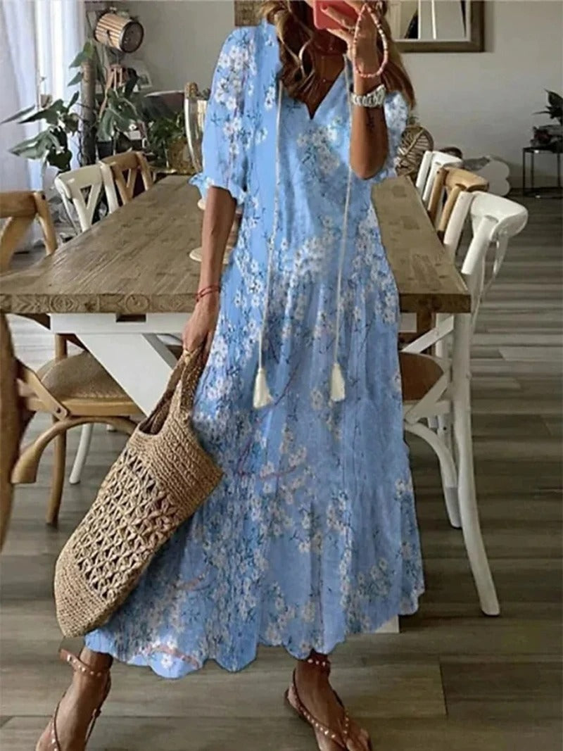 Megan | Robe longue bohème de printemps