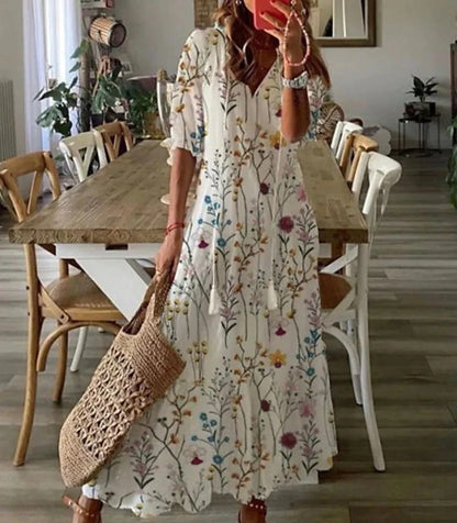 Megan | Robe longue bohème de printemps